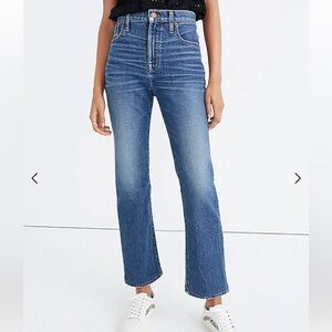 Madewell slim Demi-boot high rise jeans in Sundale wash, size 23